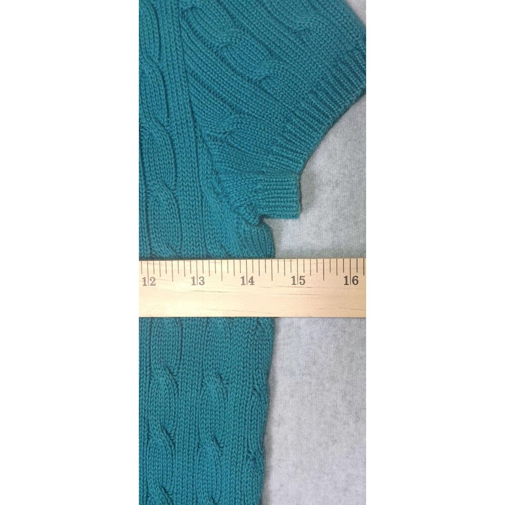 Ralph Lauren Sport Cable Knit Short Sleeve Turtleneck Sweater Womens Size Medium - Picture 7 of 11